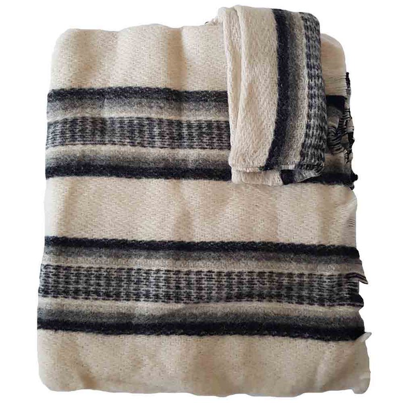 Alpaca Poncho White - Lavet i Ecuador