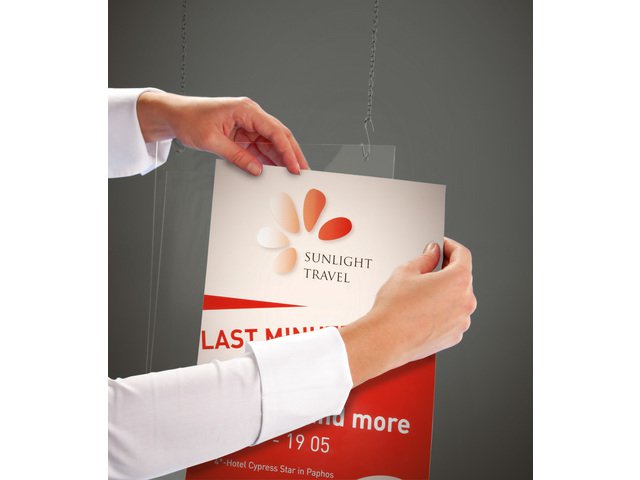 Postertas Sigel wandmodel A4 transparant acrylaat