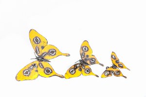 Zimba-Arts METAL YELLOW BUTTERFLY SET