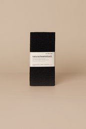  Black rectangular bath towel set, made of natural materials.
