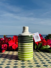 Håndlavet olieflaske med olie donorer olie jug keramisk flaske "linee" til olivenolie & eddike omkring 250/500 ml
