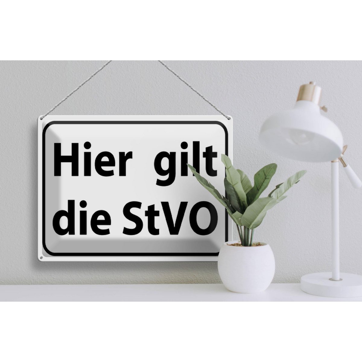 Tin sign note 40x30cm StVO traffic sign applies here