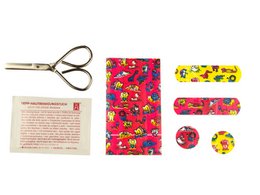 Plasters First Aid Only child ass. 20 strips incl. scissors. 5 different sizes:5x