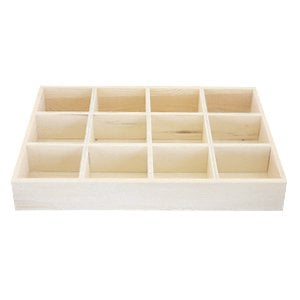 Presentation display Wood 12 compartments