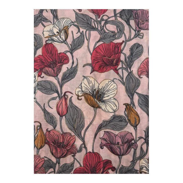 Damen-Baumwollschal mit Blumenmuster ITFUIAHF-25-02