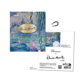 volledige weergave 96 bladwijzers, magneten en metalen clip met handtekening Claude Monet