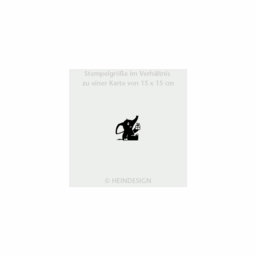 Stempel: olifant met cadeau