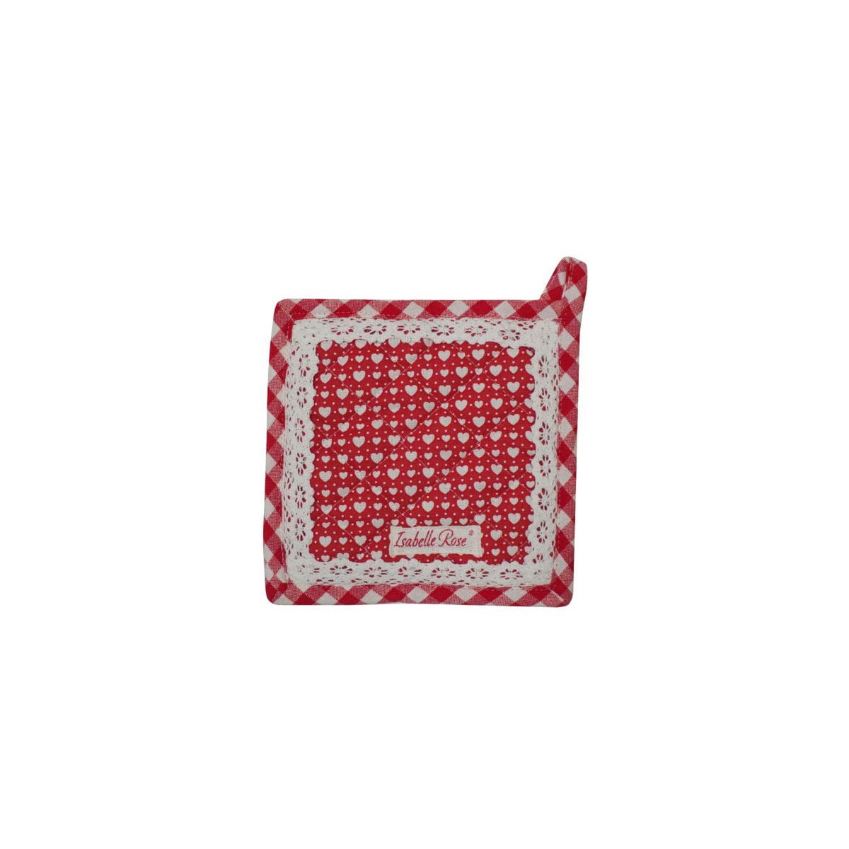 Czerwona podstawka pod garnek LOVE 20x20 cm Isabelle Rose