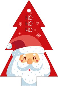 Cadeaulabel Kerstman "Hohoho"
