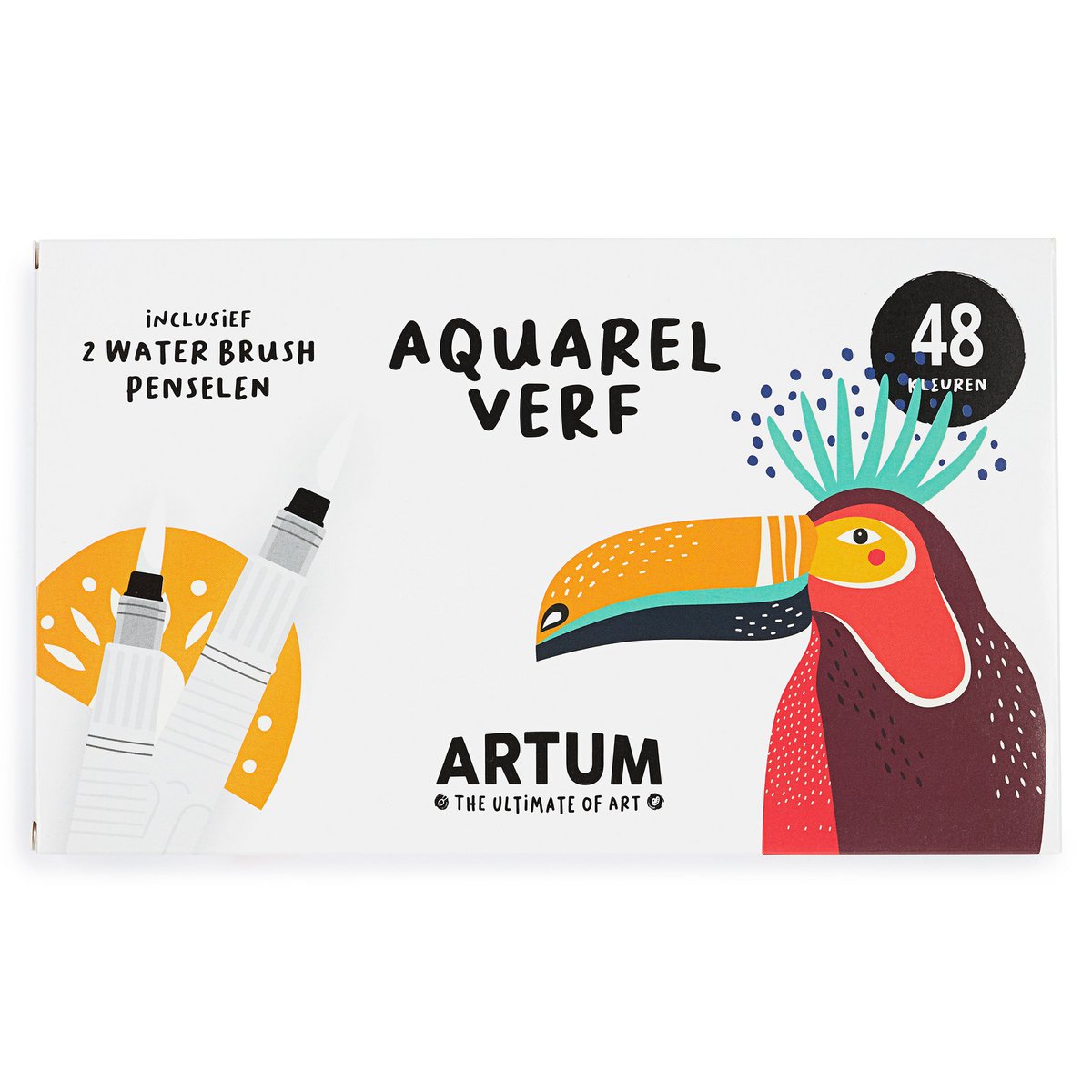 Watercolor Paint Set with 48 Colors