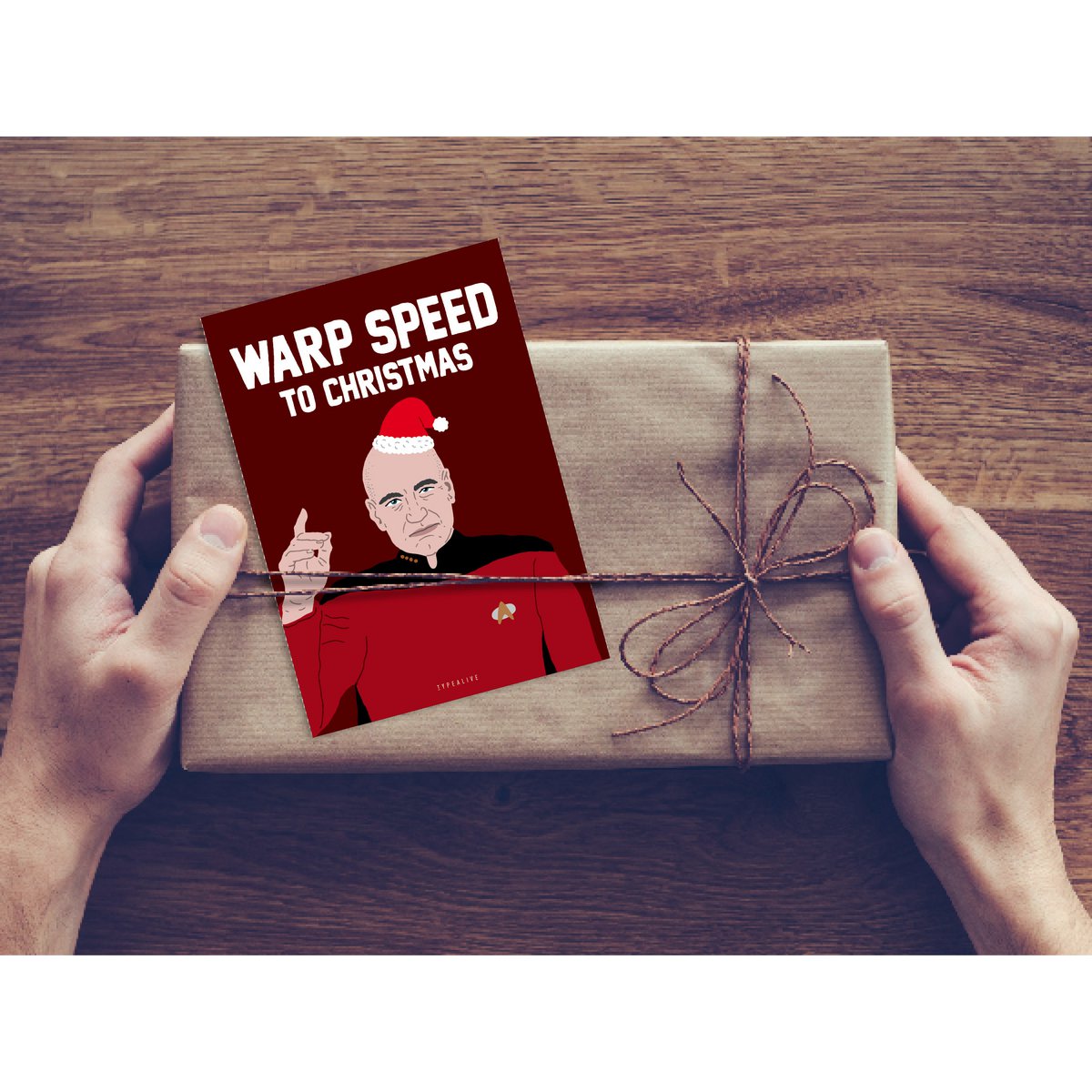 Postkarte / Warp Speed To Christmas