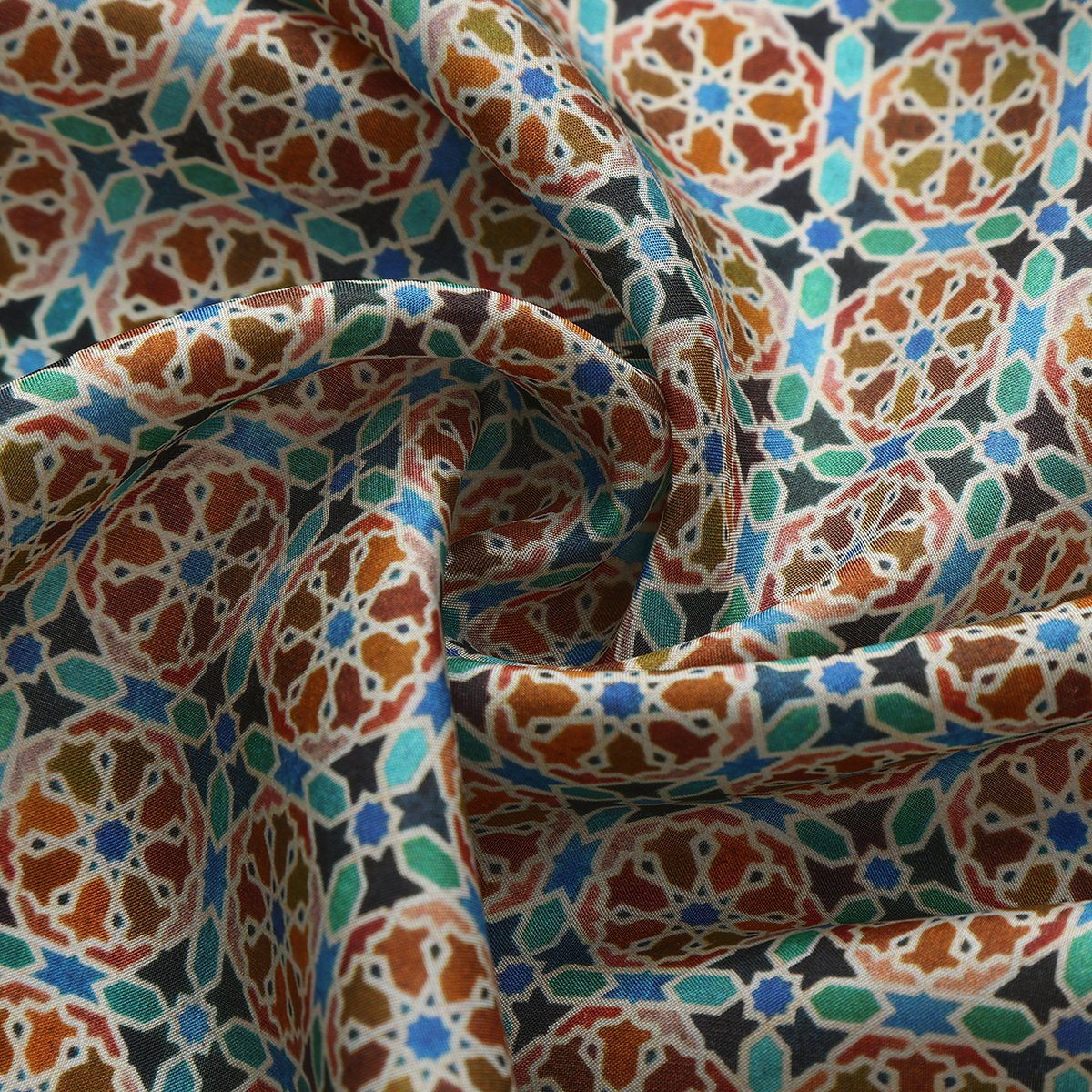 Orange Silk Square Scarf Wallada