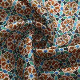 Orange Silk Square Scarf Wallada
