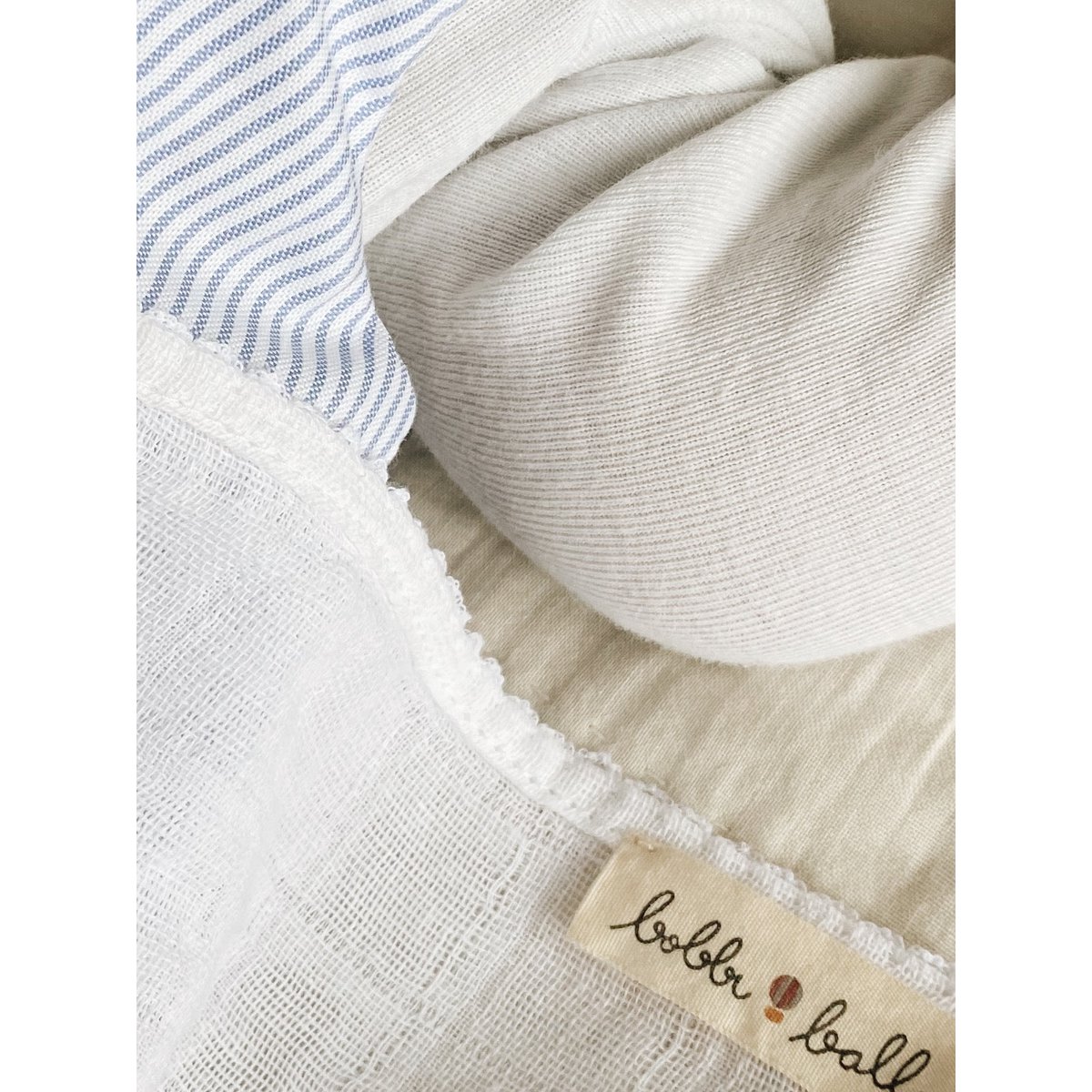 Mousseline met gehaakte bies - Witte bies