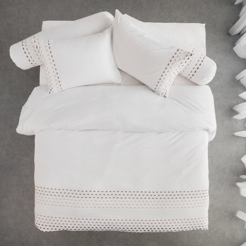 Odette Neutrals Pillowcase made from 100% long staple cotton percale, set of 2