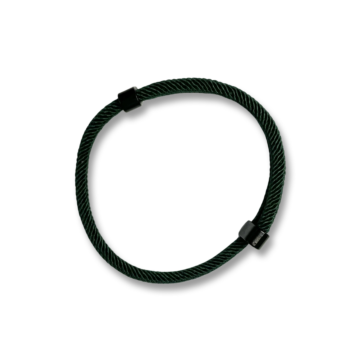 Bracelet corde vert foncé