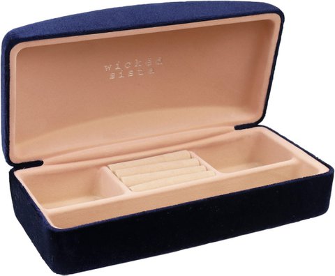WS Velvet Large Jewellery Case Navy Schmuckkästchen