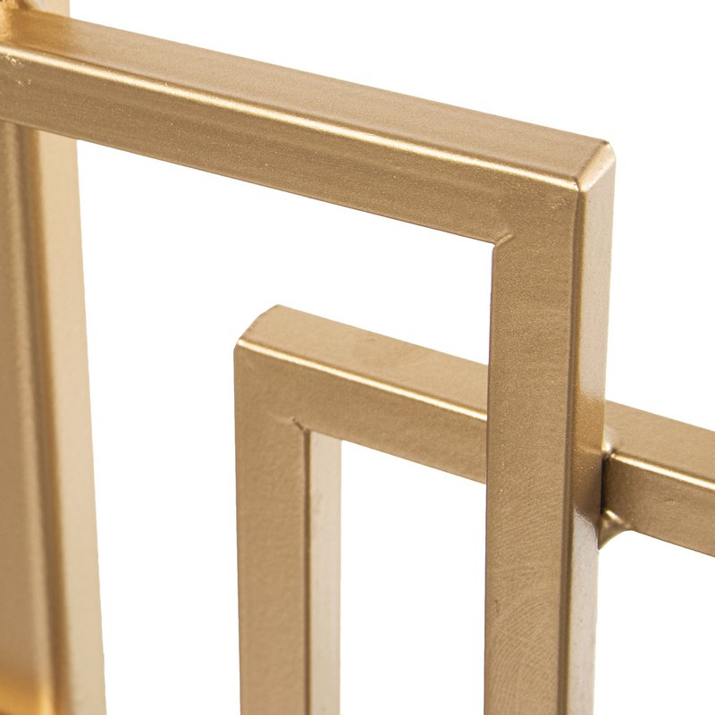 APLIQUE PARED METAL DORADO C/ESPEJOS _120X2X53CM ST71932