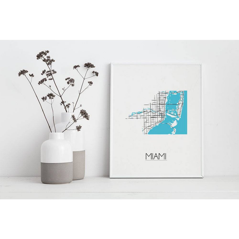 Miami Map poster