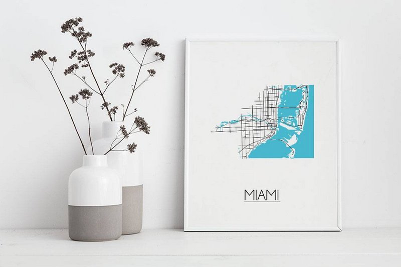 Miami Map poster