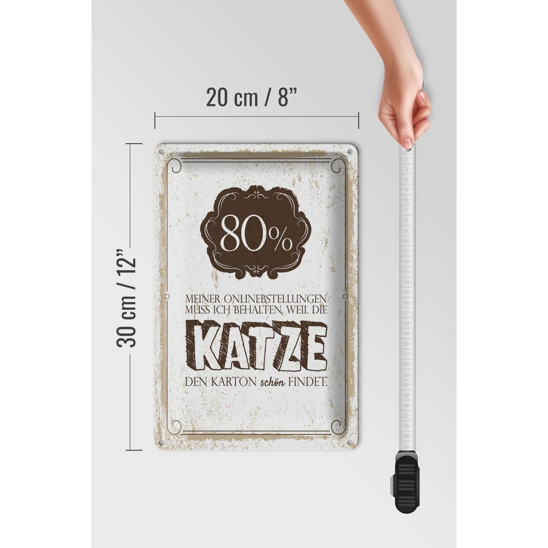 Blikskilt, der siger 20x30 cm online bestil kattepap dekorativt skilt