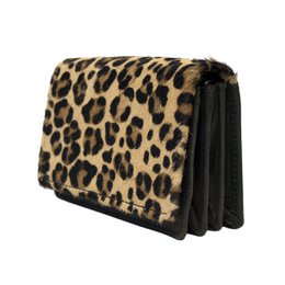 Portafoglio Donna Pelle Nera RFID In 10 Stampe