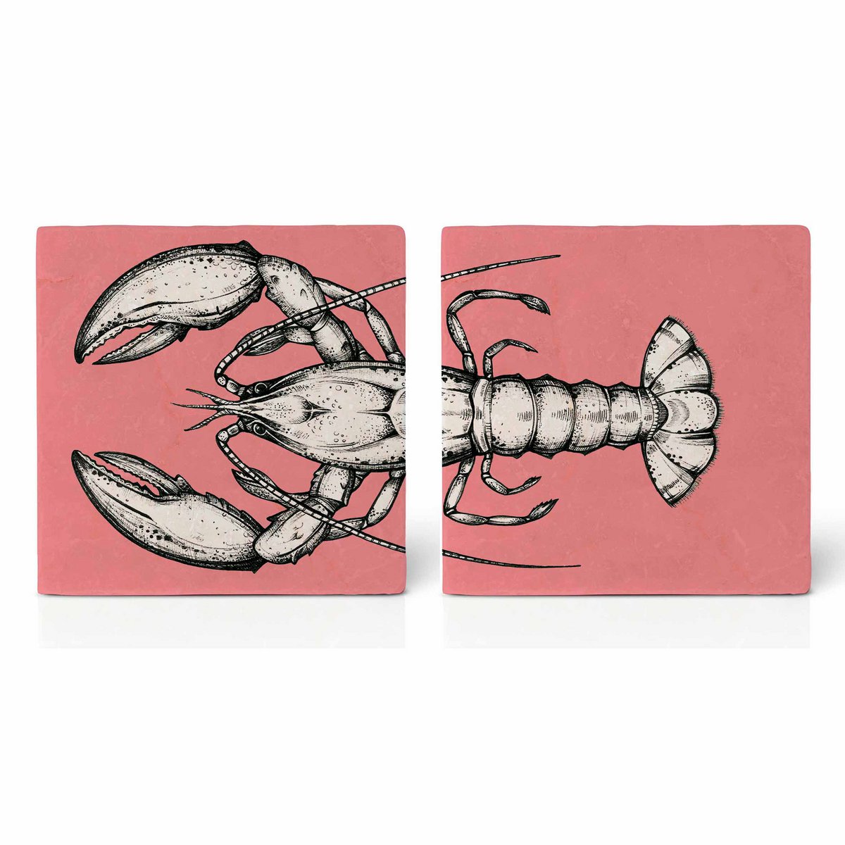 Dessous de Verre en Carreaux - Lot de 2 - Homard