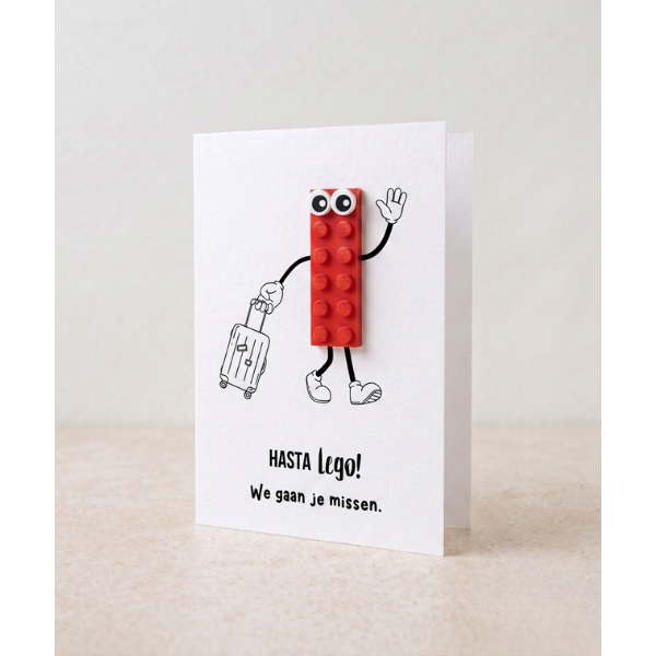 Hasta Lego postkort – byggeklods