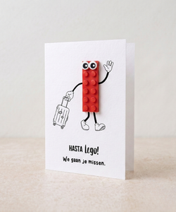 Hasta Lego Postkaart – Bouwsteen LEGO