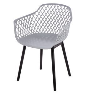 Stoel, grijze diamantrug H.82 cm