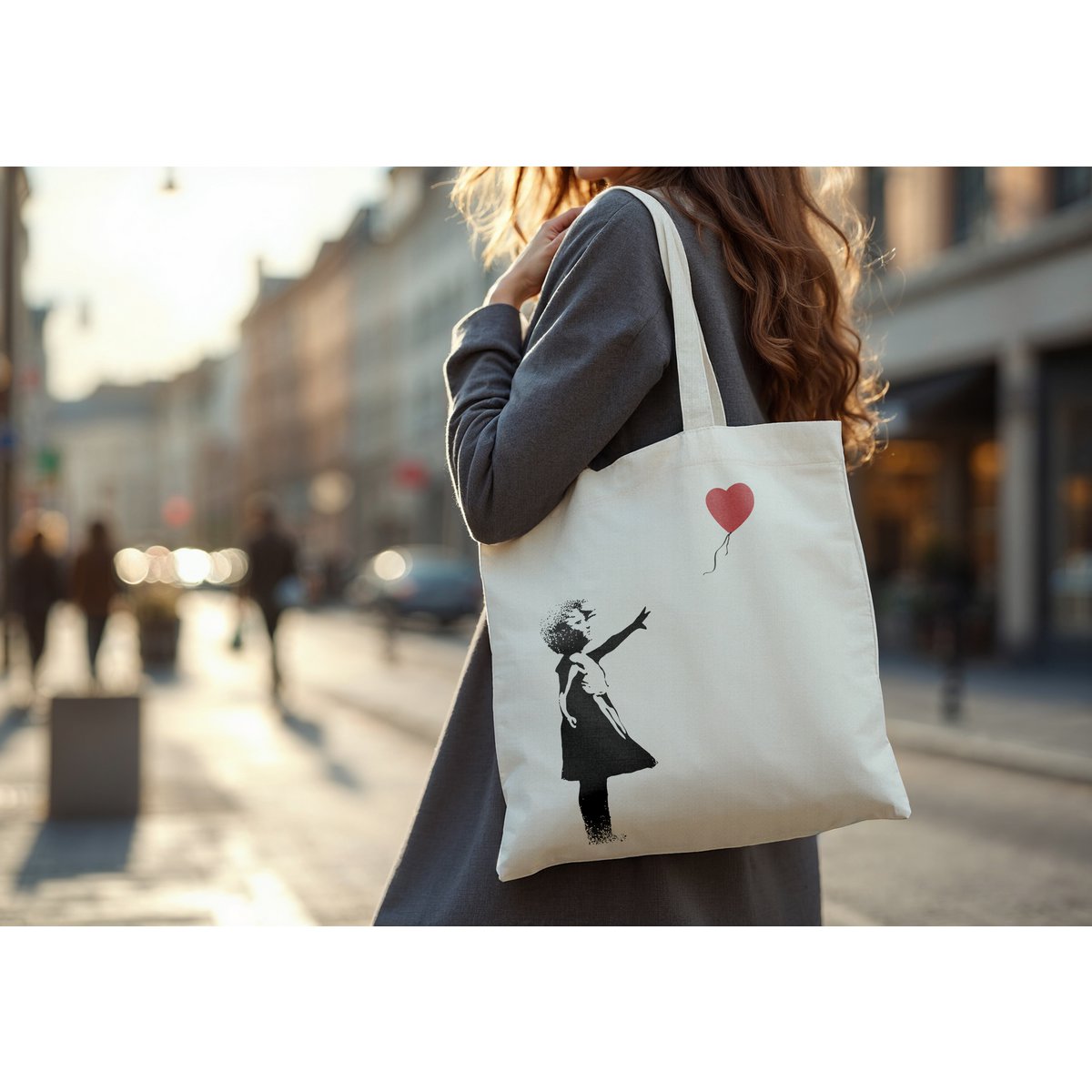 Banksy's Graffiti Tote Bag/Street Bag - Ballonmeisje