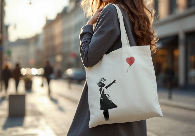 Sac fourre-tout/sac de rue Graffiti de Banksy - Balloon Girl