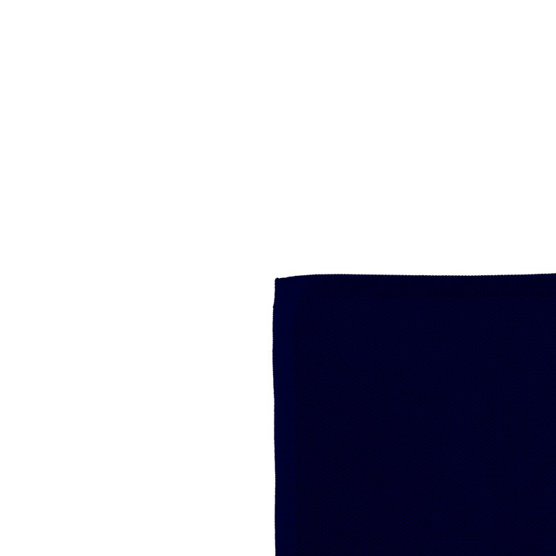 Navy blue knitted pocket square