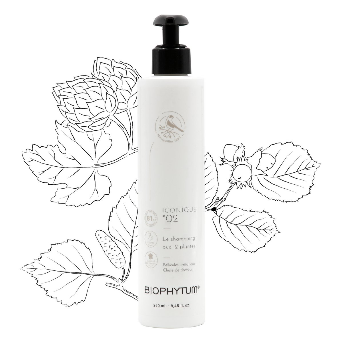 ICONIQUE 02 shampoo met 12 planten 250 ml