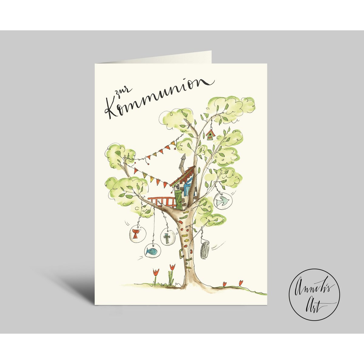 Communion card | Treehouse | Folding card for communion
