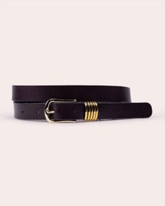 SOLO | Sleek Leather Belt with Stacked-Ring Buckle