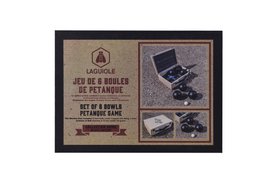LAGUIOLE Black Edition Set of 6 Petanque balls -