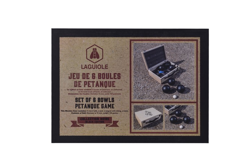 LAGUIOLE Black Edition Set of 6 Petanque balls -