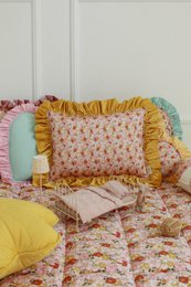Ensemble de literie matelassée en coton pour les enfants «Spring Garden» - conception patchwork, petite taille