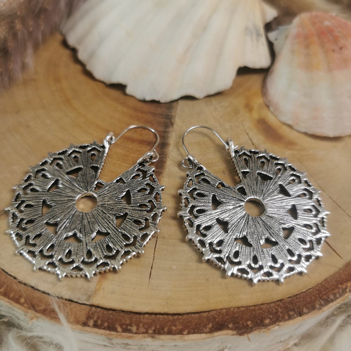 Laura Boho Oorbellen - Vintage Zilver