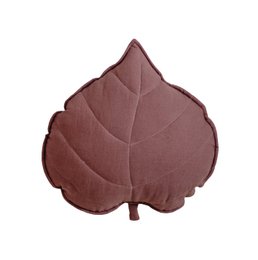 “Marsala” Linen Leaf Pillow