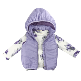 Girl 3-er Sports Ensemble avec gilet, gros 5/8 ans