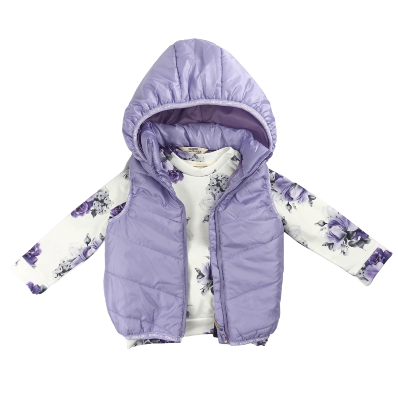 Girl 3-er Sports Ensemble avec gilet, gros 5/8 ans