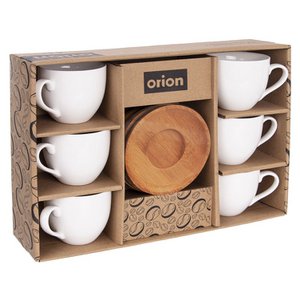 Tasse und Untertasse Porzellan weiße WhiteLine 100 ml 6 PCs
