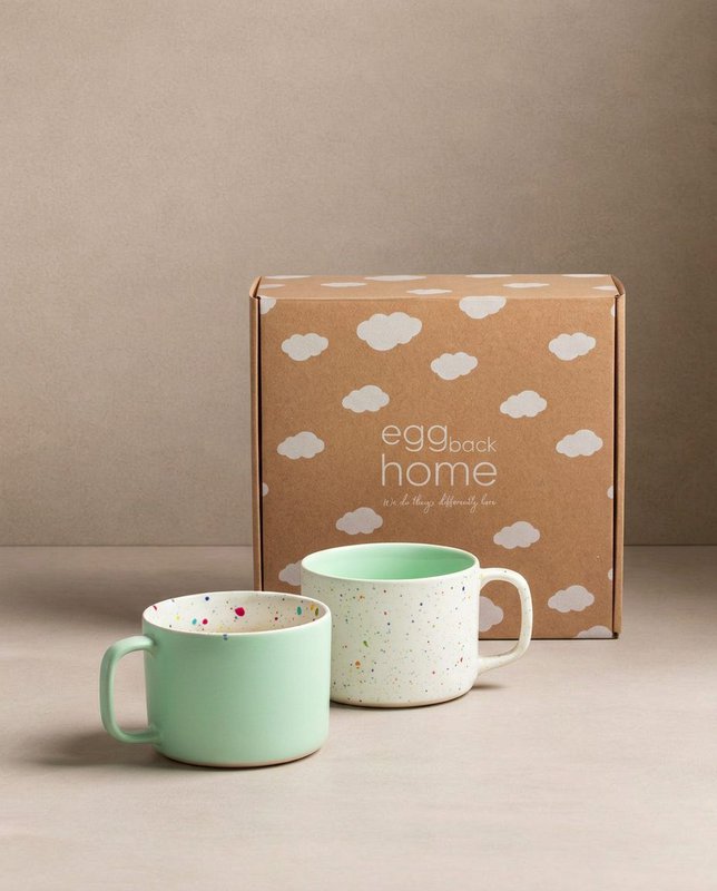 Breeze Party In/Out Stoneware Duo Set Mug 450ml Green