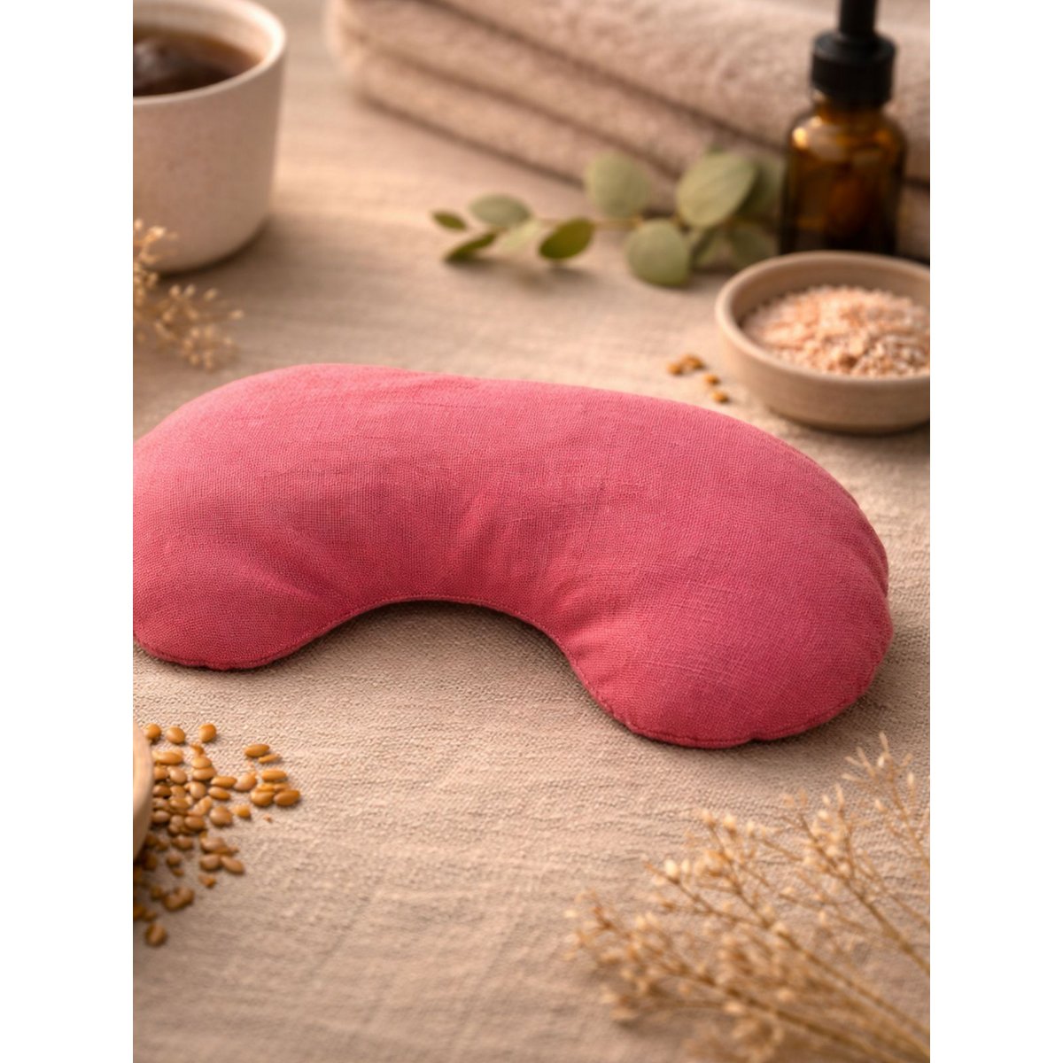 Heating cushion - Cherry stone eye mask - Old Pink
