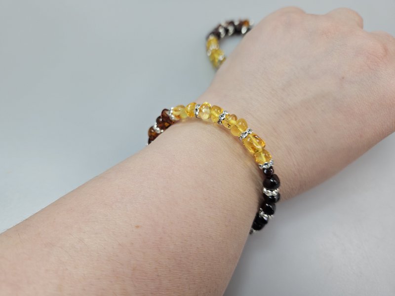 Armbånd Rav ædelsten gave souvenir held og lykke armbind
