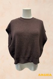 Oversized ærmeløs striktrøje – VISCOSE – 22005