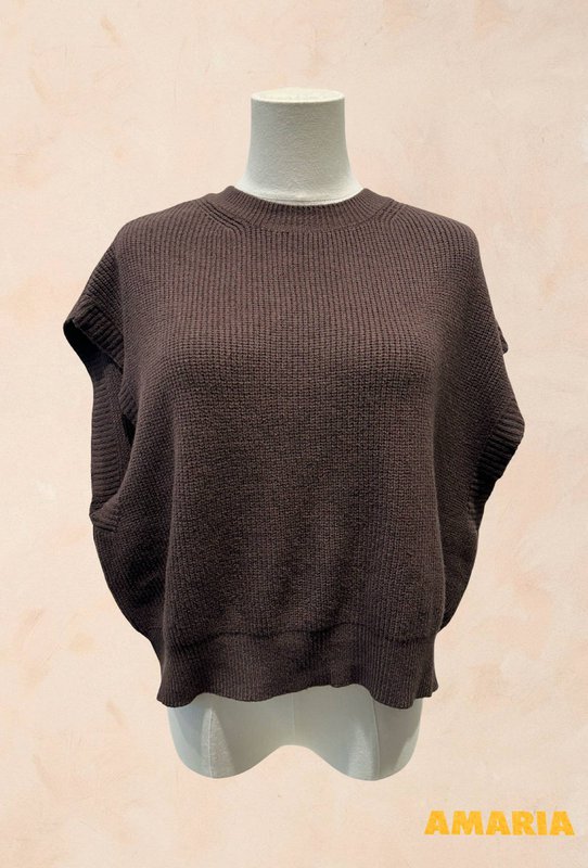 Oversized ærmeløs striktrøje – VISCOSE – 22005