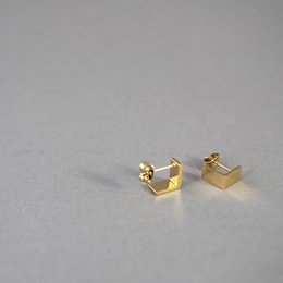 MINI SQUARE Gold Earrings